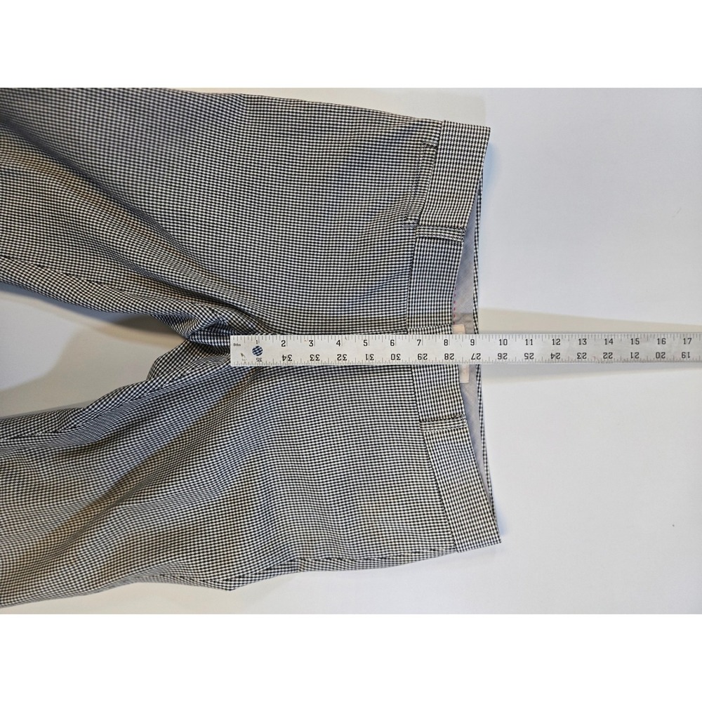 Banana Republic Sloan Fit Pants Womens 6 Black White Houndstooth Slim Ankle - Picture 8 of 13